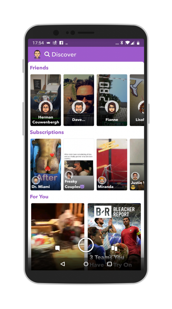 Snapchat redesign design