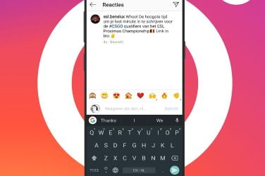 Emoji reageren Instagram